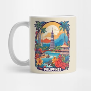 Vintage Travel Philippines Design Mug